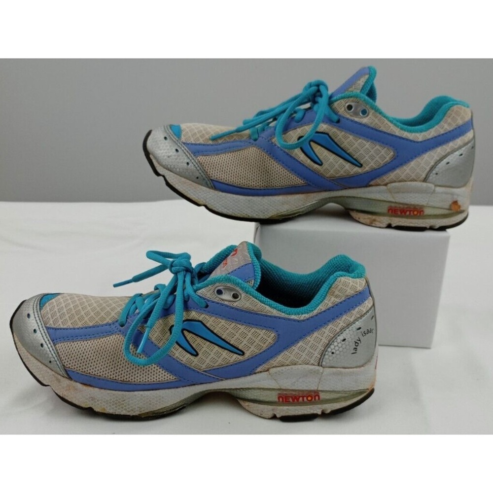 Newton Running Shoes Womens 8.5 Silver Purple Sneakers 011612 Lady Isaac